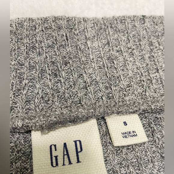 GAP Grey Ribbed Knit Below Knee Length Pull On Skirt Size S #1445 - Picture 5 of 10